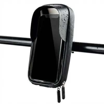 Productafbeelding van imoshion Telefoonhouder Fiets met Zonneklep - Spatwaterdicht - Universeel - Zwart