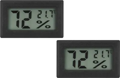Obrázek produktu pro Ruhhy 9310 Digitální LCD Teploměr a Vlhkoměr Vnitřní do panelu, 2 ks