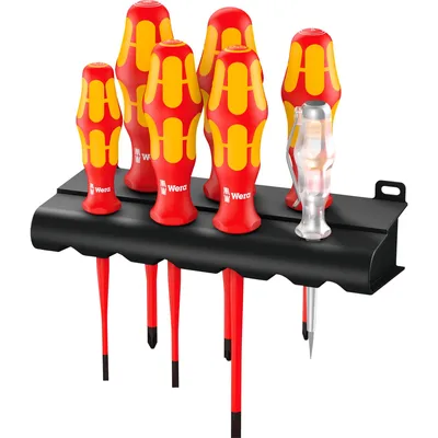 Image de Jeu de tournevis VDE slim, 7 pièces, Wera | 4013288160713