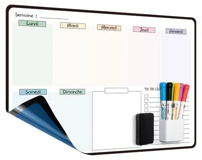 Whiteboard-Wochenplaner selbstklebend 60×40 cm