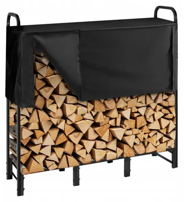Zdjęcie produktu dla METALOWY STOJAK NA DREWNO OPAŁOWE 122x32x118 cm SCHOWEK NA DREWNO 181 KG