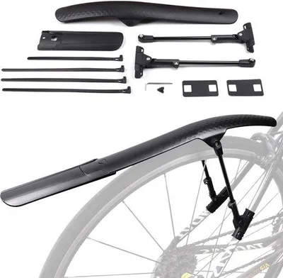 Produktbild von Famanu Fahrradschutzblech mit Verlängerung für Mountainbikes und Rennräder - geeignet für Räder von 24 bis 29 Zoll