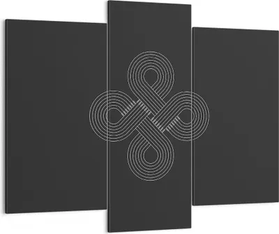 Produktbild von Bild auf Leinwand - Leinwandbild - 3 Teile - Symbol Schleife Unendlichkeit - 130x100cm - Wand Bild - Wanddeko - Wandbilder - Leinwanddruck - Bilder - Wanddekoration - Leinwand bilder - CB130x100-4931