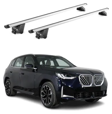 Produktbild von Dachträger Grundtäger für BMW X3 G45 2024-2026 100kg Aluminium Silber 2tlg, KI-generiertes Bild