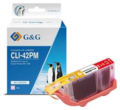 Imagen del producto de G&G 10283 G&G Tinte komp. mit Canon CLI-42PM/ 6389B001 Hell-Magenta