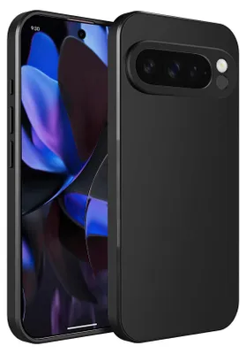 Immagine prodotto di Cover in silicone per Google Pixel 9 Pro copertura protettiva nero opaco copertura posteriore custodia del telefono cellulare