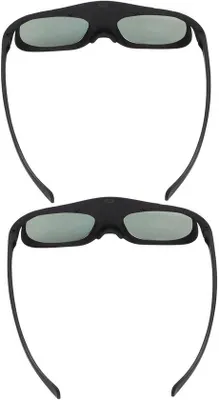 Productafbeelding van 3D brillen - Actieve sluiter - Film kijken - Oplaadbaar LCD - 2 stuks set - Zwart