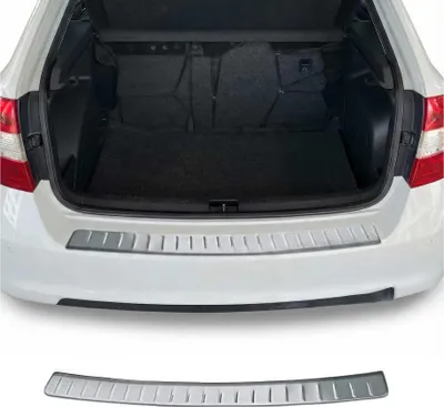 Image de Protection Seuil de Pare-chocs Arriére Pour Skoda Rapid Berline 2012-2019 Brossé