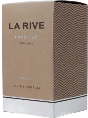 A product box for LA RIVE Prestige Brown The Man EDP.