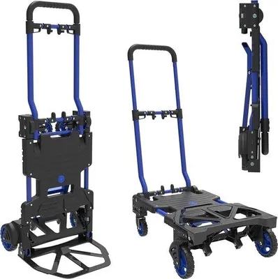 Productafbeelding van Trolley en Steekwagen 2-in-1 - Belasting 135 kg & 70 kg - Inklapbaar Platform Trolley