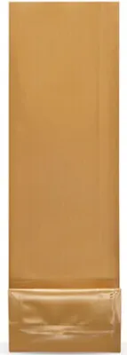 Produktbild von 1000x Blockbodenbeutel Gold  70 + 40mm x 205mm 4-lagig