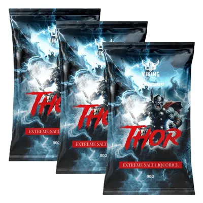 Produktbild von 3x Thor Extreme salziges Lakritz 80 g