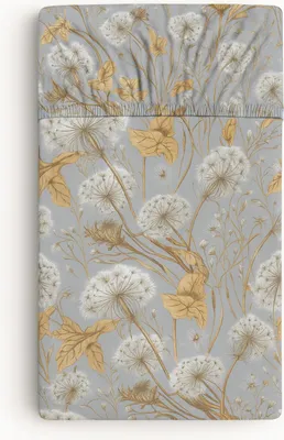 Produktbild von Baumwoll-Spannbettlaken für Kinderbett 120x60 cm - Löwenzahn