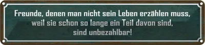 Produktbild von vianmo Blechschild 10x46 cm Freunde sind unbezahlbar Dekoration Spruch Zitat