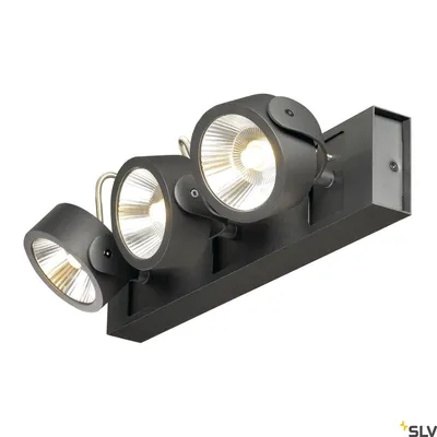 Immagine prodotto di KALU LED 3 luci da parete e da soffitto, nero, 3000K, 60°