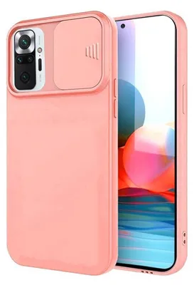 Produktbild von cofi1453® 360 Grad Schutz CamShield Silikon Cover Case Slim Handyhülle Schutzhülle mit Kameraschutz Kameraabdeckung kompatibel mit Xiaomi Redmi Note 9 Pfirsich
