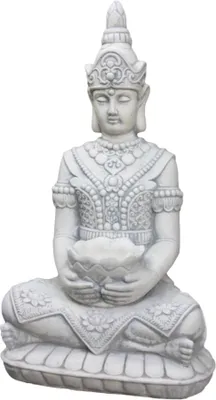 Produktbild von Schöner Buddha aus Steinguss perfekt für den Garten die Terrasse oder den Vorgarten ist Frostfest Witterungsbeständig und Neu 65cm H, PO-905