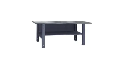 Zdjęcie produktu dla UHL-MASH Stół Warsztatowy Profi 41 S 85x180x62cm Metalowy Narzędziowy Roboczy Ślusarski | Blat ze stali nierdzewnej 180x62x2,6cm Półka dolna