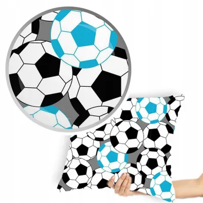 Produktbild von Designpremium Kissenbezug 70x80 cm Fußballmuster Baumwolle