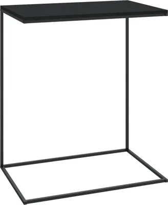 Immagine prodotto di vidaXL Tavolino nero 55x35x66 cm Materiale ligneo
