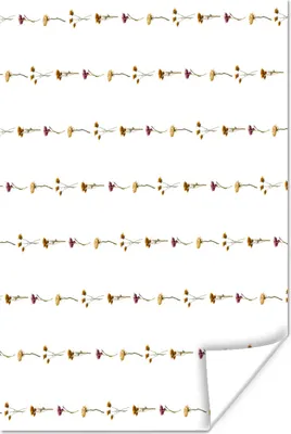 Produktbild von MuchoWow® Poster Blumen - Muster - Pastell 120x180 cm - Kunstposter