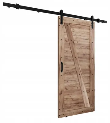 Produktbild von KierMoebel Schiebetür Komplettset LOFT ADIO 4 Eiche Craft Gold 106x205x3,2 cm, Wohnzimmer Schiebetür