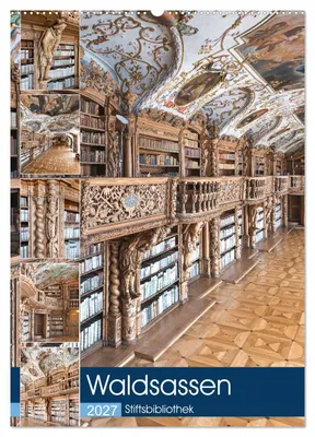 Produktbild von Waldsassen Stiftsbibliothek (Wandkalender 2027 DIN A2 hoch), CALVENDO Monatskalender