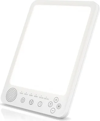 Zdjęcie produktu dla Lampa do światła dziennego My Beo, lampa do światłoterapii LED, lampa do światła dziennego ze stojakiem, prysznic świetlny, symulacja światła dziennego, ściemnianie, 3 tryby światła, bez UV, funkcja budzenia