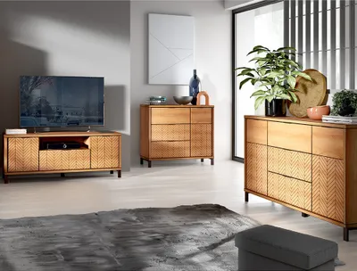Produktbild von Wohnzimmermöbel Set 3-teilig modern in Eiche FABRIANO-161