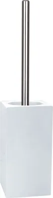 Produktbild von Spirella WC Bürste Toilettenbürste Klobürste "Quadro" Steingut 11,5 x 45 cm - Weiß