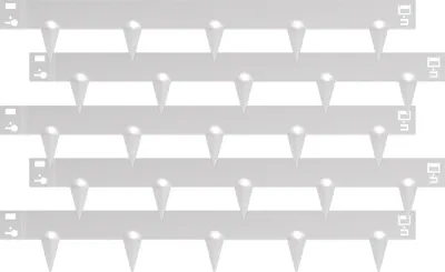 Produktbild von Aopunly Rasenkante Schnecken Abwehr Verzinkt Blumenzaun Trennrand Gartenumrandung Stahl 100x18cm 60m Silber
