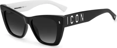 Produktbild von Dsquared2 ICON 0006/S Black white 53/16/145 Damen Sonnenbrillen