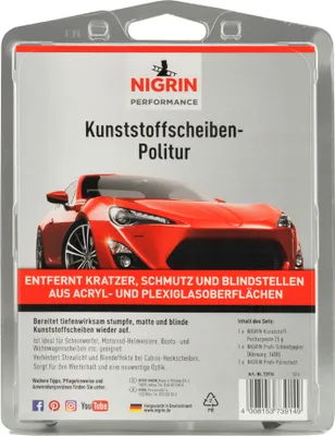 Produktbild von NIGRIN Kunststoffscheiben-Politur Set 3-teilig