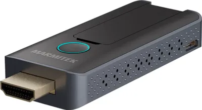 A single Marmitek Stream S1 Pro Wireless HDMI-Kabel is shown at a diagonal angle against a white background.