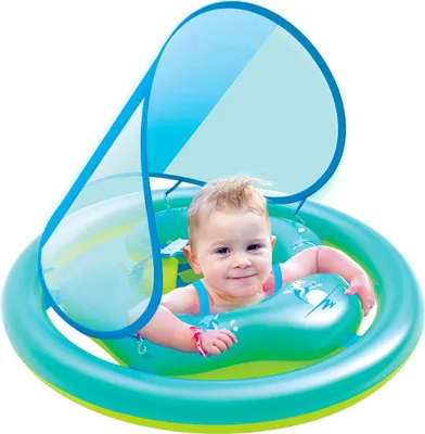 Produktbild von Sicherer Baby-Schwimmring mit Sonnenschutz, aufblasbar für 3–36 Monate