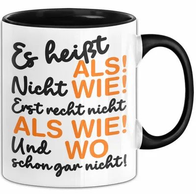 Produktbild von Deutschlehrer Unterricht Tasse Geschenk Lustige Geschenkidee Spruch (Schwarz)