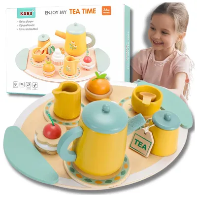 Produktbild von NiceKids Holz Kaffee-Tischset für Kinder Spielküche