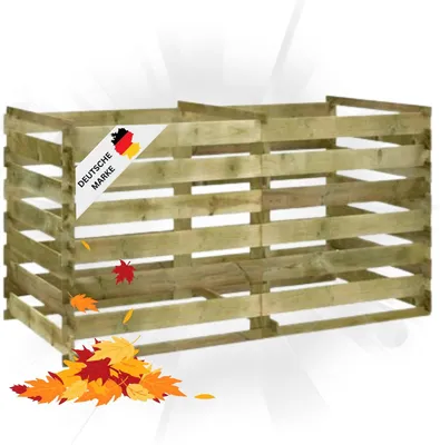 Produktbild von DELUKE® Komposter Garten ANDRI | 180x90x90cm Kiefernholz imprägniert | Lattenrostkomposter Komposter Holz Schnellkomposter