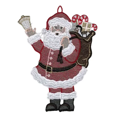 Produktbild von Plauener Spitze Fensterbild - Weihnachtsmann