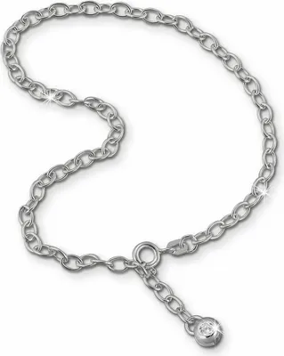 Produktbild von SilberDream Damen-Fußkette 25cm 925er Silber glitzer silber Zirkonia SDF001