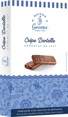 Produktbild von Maison Gavottes Crêpes Dentelles - 20 Waffelröllchen mit Milchschokolade