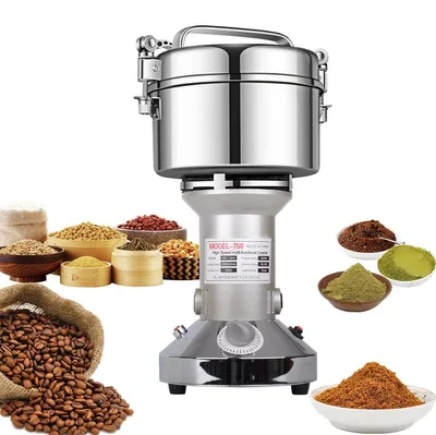 Getreidemühle 750g, 2000W, 25000 U/min, Edelstahl, Gewürze