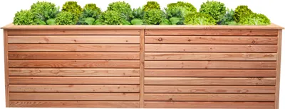 Produktbild von Hochbeet aus Lärche Rhombus XL, ca. 232 x 80 x 73 cm , 1350 Liter Fassungsvermögen für Garten, Terrasse und Balkon, Naturbelassen
