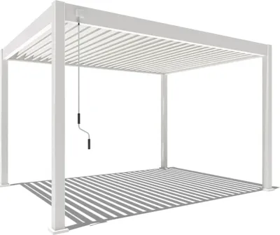 Immagine prodotto di Willow Deluxe | Pergola autoportante completa in alluminio | 3 x 4 M | Tetto a lamelle bianco