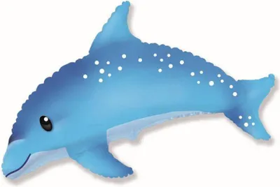 Obrázek produktu pro Fóliový balónek Sladký delfín, modrý - 70 cm