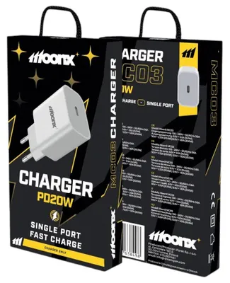 Zdjęcie produktu dla Moonx Ładowarka Sieciowa Mc03 Pd 20W 1Xusb-C Biały