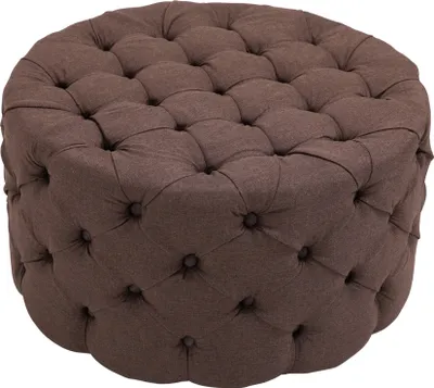 Produktbild von TPFLiving Sitzhocker Darcy Stoff XL braun