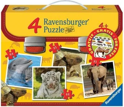 Obrázok produktu pre Ravensburger 07045 - Divoké zvieratá - 2x64 dielikov / 2x81 dielikov puzzle