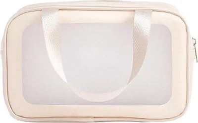 Immagine prodotto di Borsa da toilette da donna in TPU, impermeabile, color beige