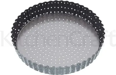 Produktbild von masterclass KitchenCraft Quicheform mit Löchern Doppelte Schicht Antihaft BPA frei dedede Kohlenstoffstahl 23 cm